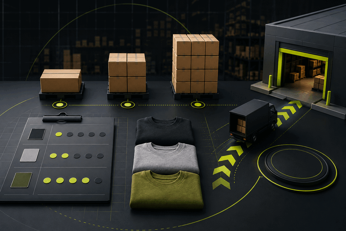 Wholesale quantity tiers, product variants and domestic delivery moving toward a warehouse
