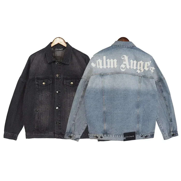 Palm Angels Gothic Denim Jacket product main image