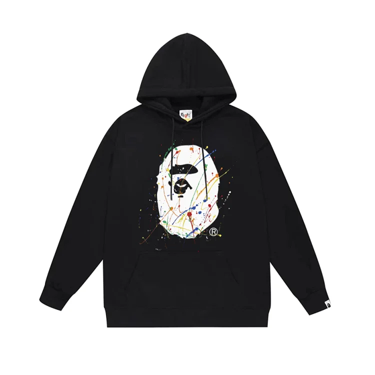 Bape Splatter Ape Head Hoodie product main image